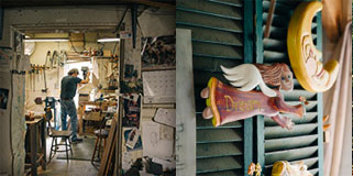 Ponytail Paul in workshop and angel craft